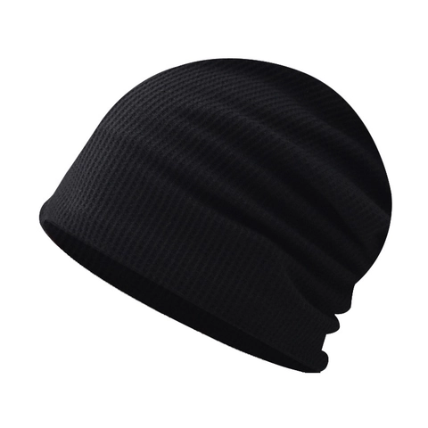 Slouchy Beanie Hat Cotton Waffle Knit Warm Skull Cap Elastic Breathable Winter Headwear For Unisex Men Women