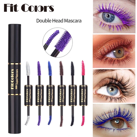 Mascara Impermeabile Lunga Durata Volumizzante Incurvante Colorato Trucco Occhi Con Diverse Testine Per Ciglia Folte
