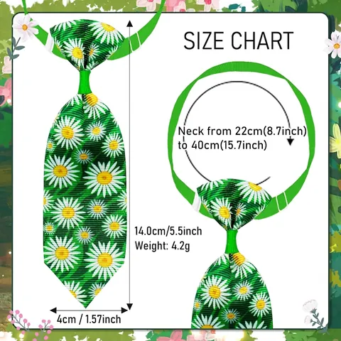 Verstelbare Huisdier Stropdas Polyester Cartoon Bloemen Hond Kat Stropdas Voor Vakantie Bruiloft Feest Accessoires Mode