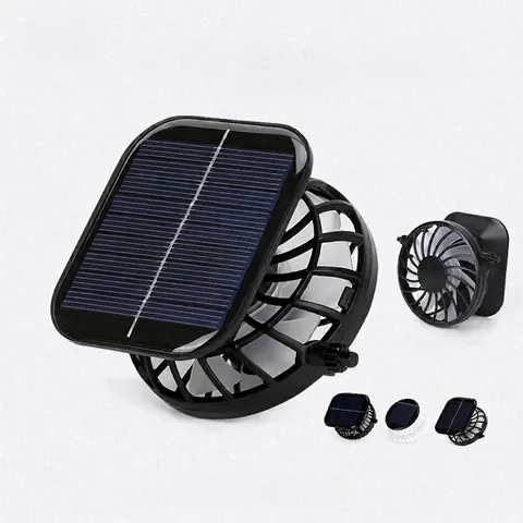 Solar Powered Mini Fan For Hat USB Rechargeable 3 Speed Portable Cooling Fan For Outdoor Sports Fishing Hiking Travel Fan