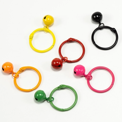 Anilla De Encuadernación De Metal Pintado De Colores Con Campana Accesorios Para Hacer Joyas Llavero Bucle Redondo