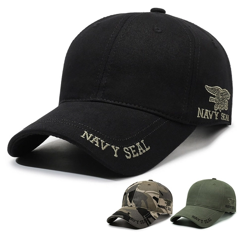 Navy Seal Tactical Baseball Cap Cotton Polyester Embroidery Adjustable Military Outdoor Sun Hat For Men Women