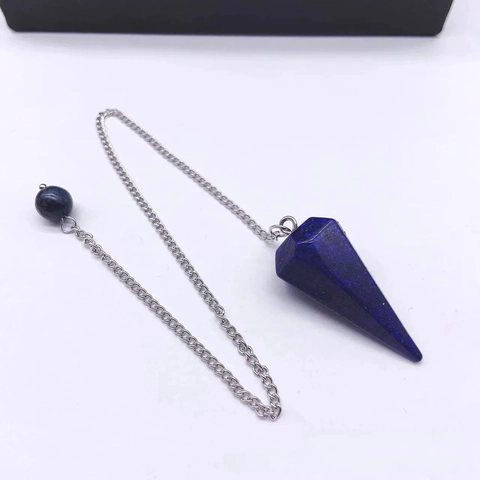 Natural Crystal Stone Pendulum Hexagonal Prism Point Pendant Necklace Meditation Divination Healing Jewelry Women Men