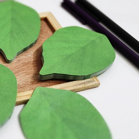 Foglietti Adesivi A Forma Di Foglia Realistica Blocco Note Design Pianta Verde Cancelleria Creativa Per Ufficio Scuola