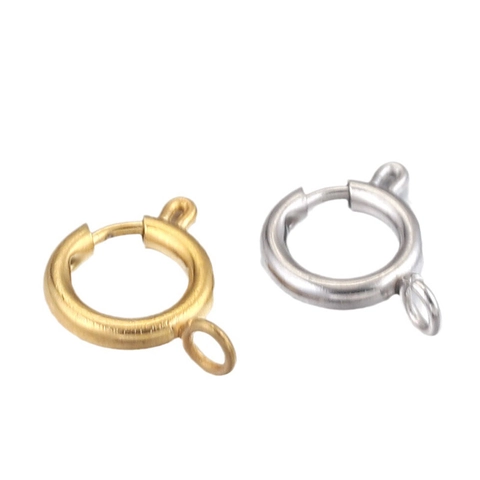 Spring Ring Clasps Stainless Steel Round Jewelry Connectors For DIY Necklace Bracelet Making Findings Professional Supplies