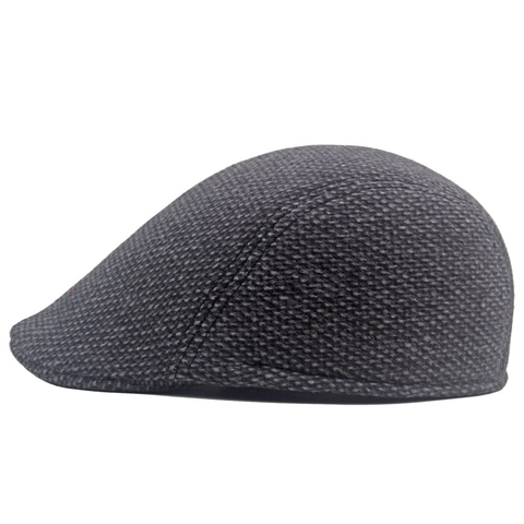 Men Retro Schirmmütze Britischer Stil Ivy Mütze Baumwolle Polyester Tweed Warm Winddicht Verstellbar Klassisch Fischgräten