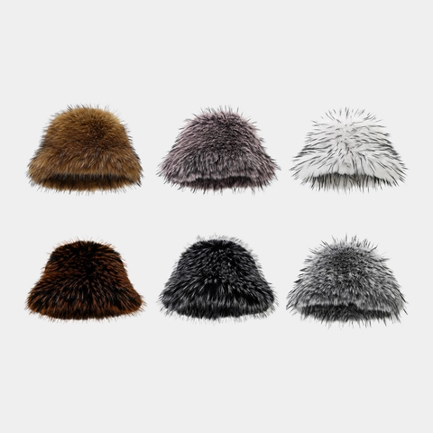 Sombrero De Pescador De Piel Sintética Peluche Largo Térmico Invierno Cortavientos Vintage Para Mujer