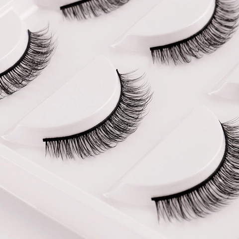 6D Faux Mink False Eyelashes Natural Thick Crisscross Wispy Lashes Reusable Synthetic Fiber Eye Makeup Beauty Tools