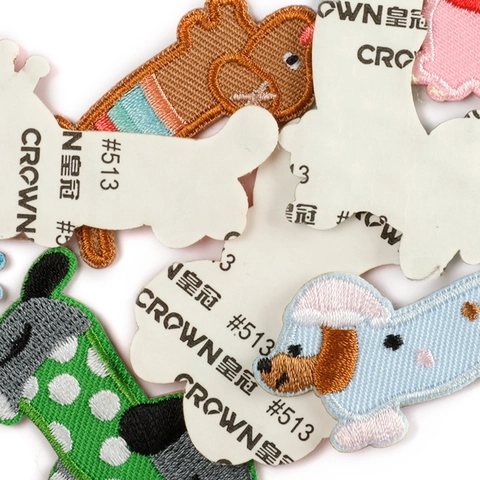 Stickereien Aufnäher Cartoon Dackel Hund Selbstklebend Stoffaufkleber DIY Dekorative Applikationen Für Kleidung Taschen Hüte