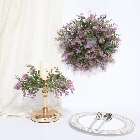 Künstlicher Eukalyptusblatt Kranz Herbst Simulation Kunststoff Gras Girlande Für Wand Türbehang Hochzeit Party Tischdeko
