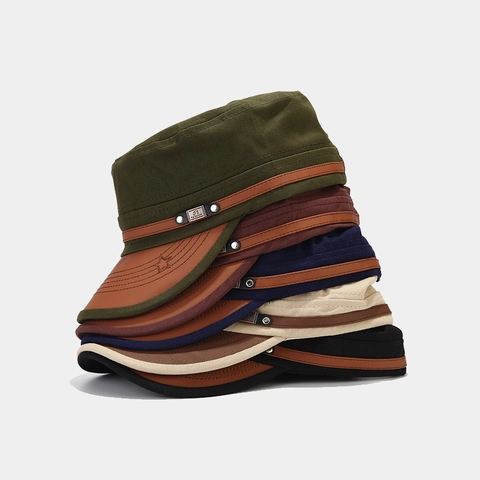Berretto Cadet In Tela Di Cotone Vintage Visiera In Pelle PU Regolabile Militare Retrò Cappello Piatto Per Uomini Donne