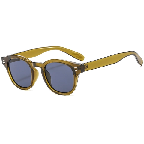 Occhiali Da Sole Ovali Retrò Per Donna Uomo Montatura Rotonda Vintage Protezione UV400 Borchie In Metallo Moda