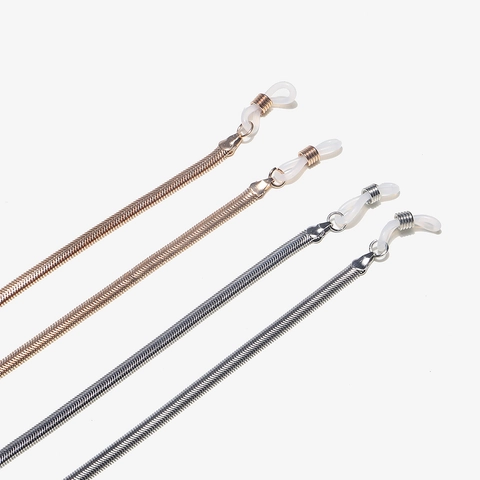 Catena Per Occhiali In Osso Di Serpente In Alluminio Con Passanti In Silicone Antiscivolo Supporto Per Occhiali Cordino Per Donna Uomo