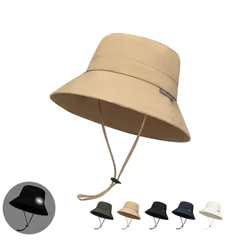 Cappello Da Pescatore Impermeabile Asciugatura Rapida Escursionismo Protezione Solare Tesa Larga Con Striscia Riflettente