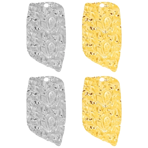 Irregular Hammered Heart Pattern Anhänger 304 Edelstahl DIY Schmuck Halskette Machen Zubehör Für Männer Frauen