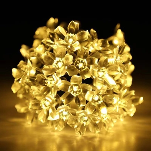Luci Solari A LED A Forma Di Fiore Di Ciliegio Da Esterno Impermeabili Decorative Giardino Patio Natale Decorazioni