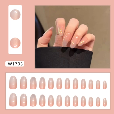 Unghie Finte Press On Sfumate Ombre Rosa Nude Grigio Forma Mandorla Plastica ABS Punte Per Unghie Artificiali Manicure Per Donne