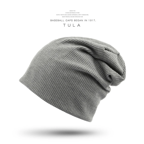 Slouchy Waffle Knit Beanie Hat Warm Soft Cotton Blend Fleece Lined Winter Skull Cap For Men Women