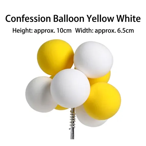 Mini Balloon Cake Topper Clay Foam Ball Bunches For Birthday Party Wedding Baking Decoration Matte Finish