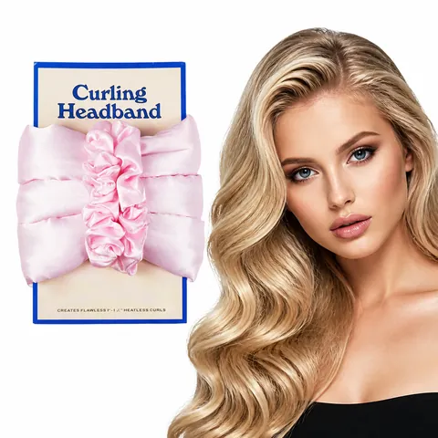 Heatless Hair Curler Set For Women Satin No Heat Curling Rod Headband With Scrunchies Sleeping Overnight Hair Styling Tools