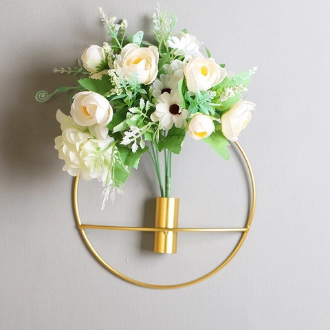 Decorazione Da Parete Geometrica In Ferro Vaso Da Fiori In Metallo Portacandele Stile Nordico Creativo Parete Minimalista