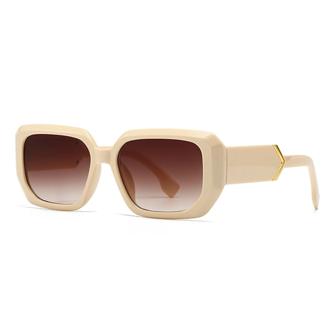 Occhiali Da Sole Quadrati Retro Protezione UV400 Montatura PC Occhiali Rettangolari Decoro Metallo A V Uomo Donna