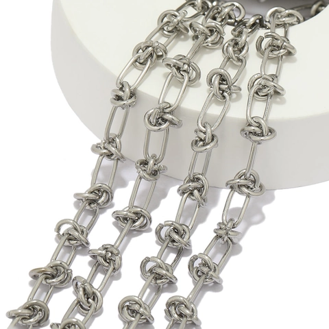 Cadena De Nudos De Acero Inoxidable Accesorio De Bricolaje Para Hacer Joyas Collares Pulseras Estilo Hip Hop Punk