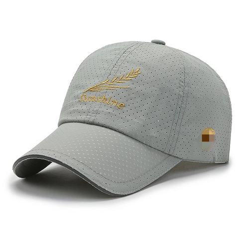 Cappello Da Baseball In Maglia Traspirante Cappello Da Sole Asciugatura Rapida Ricamo Di Grano Sport All'Aperto Uomo