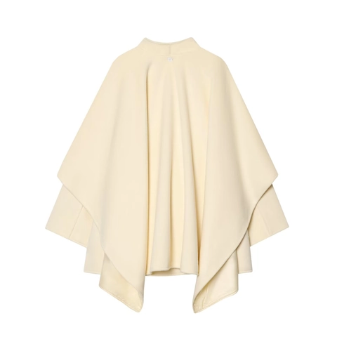 Women's Elegant Scarf Collar Cape Coat Medium Long Polyester Woolen Texture Jacket Solid Color Outerwear For Autumn Winter