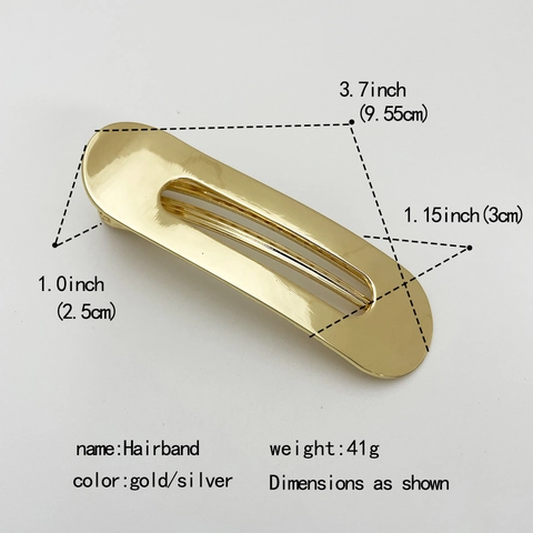 Minimalistische Metall Entenschnabel Haarklammern Zinklegierung Hohl Oval Rechteck Punk Stil Haarspangen Für Damen