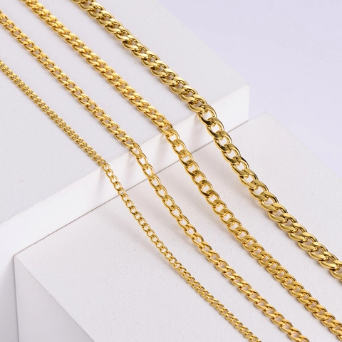 Collana a Catena NK in Acciaio Inossidabile per Uomo Donna Hip Hop Punk Classica Catena Cuban Link Oro Argento Gioielli Accessori