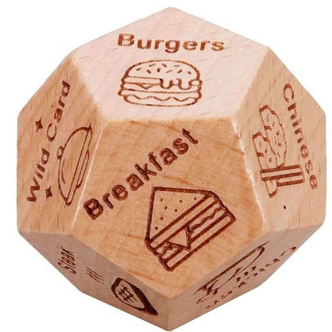 Wooden Date Night Dice Multi Sided Food Decision Dice Movie Choice Game For Couples Anniversary Valentine Day Gift