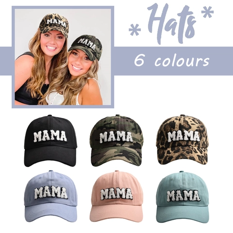 Baseball Cap Cotton Chenille Patch Letter Embroidery MAMA MINI Sun Hat Adjustable Outdoor Casual Parent Child