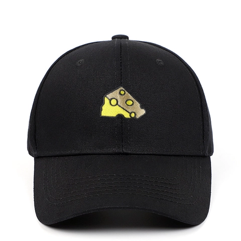 Cappello Da Baseball Cotone Ricamo Formaggio Regolabile Vintage Retrò Casual Cappello Sole Sport Divertente Cartone Unisex
