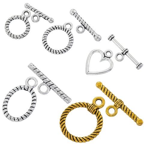 Fermo A Levetta Ottone Vintage Texture Intrecciata Cuore Forma Rotonda Connettore Per DIY Collana Bracciale Gioielli Accessorio