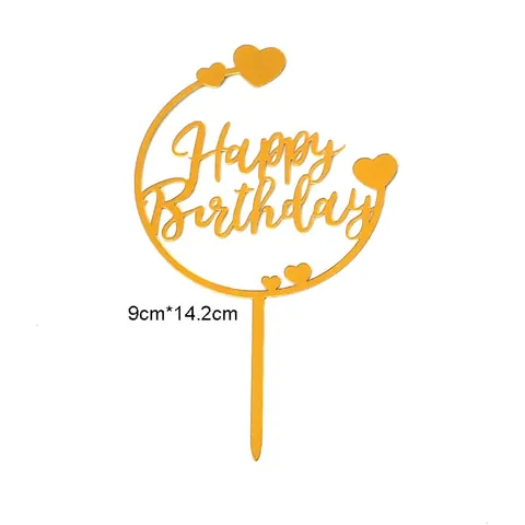 Ακρυλικά Διακοσμητικά Τούρτας Happy Birthday Αγάπη Καρδιά Πεταλούδα Καθρέφτης Για Πάρτι Γενεθλίων Γάμο
