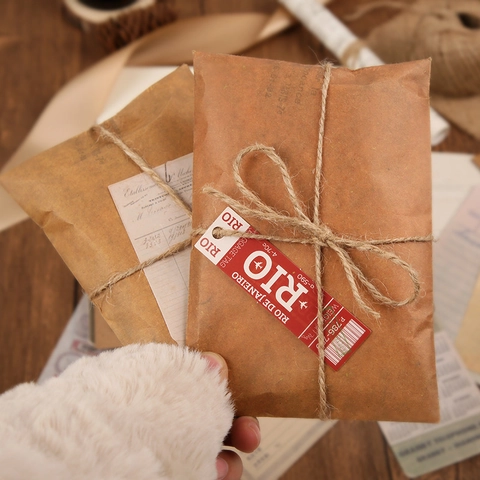 Vintage Kraft Paper Envelopes Retro Nostalgic Postcard Storage Bag DIY Scrapbooking Wedding Invitations Stationery