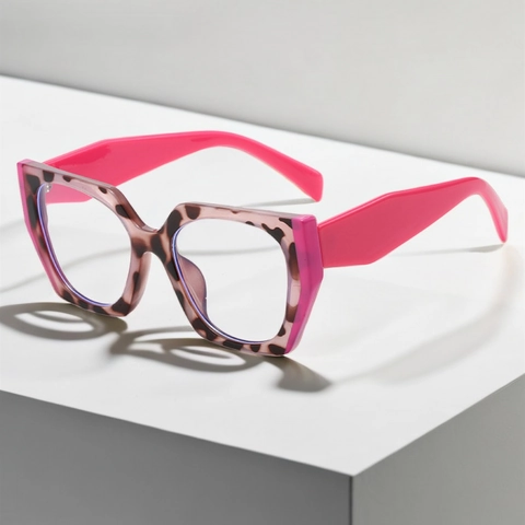 Vierkant TR90 Blauw Licht Filter Bril Oversized Contrastkleur Mode Brillan Voor Volwassenen Uniseks