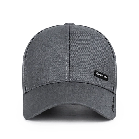 Herren Baseballkappe Polyester Twill Gebogene Krempe Verstellbare Metallschnalle Atmungsaktiver Sonnenschutz Outdoor Casual