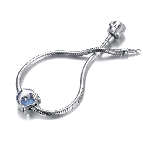 925 Ασήμι Sterling Charms Χάντρες Χαριτωμένο Ζώο Ωκεανός Φάλαινα Γάτα Σκύλος Μοτίβο Στρας Ένθετο DIY Βραχιόλι Κοσμήματα Αξεσουάρ