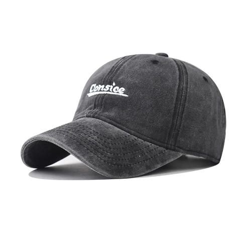 Cappello Da Baseball In Cotone Lavato Vintage Ricamo Consice Regolabile Cappello Da Sole Sport All Aperto Unisex