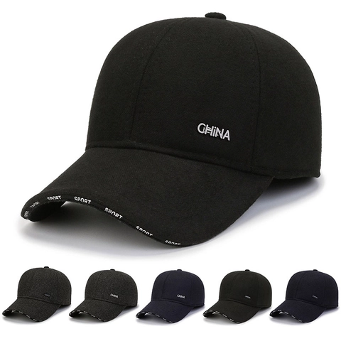 Winter Baseballkappe Herren Wolle Verdickt Warm Schirmmütze Mit Ohrenschutz Verstellbar Lässig Outdoor Sportlich