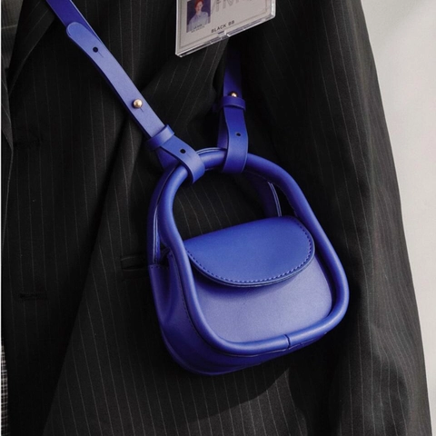 Mini Crossbody Handbag PU Leather Small Shoulder Bag With Handle Magnetic Flap Trendy Urban Style For Women