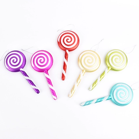 Ornamenti Appesi A Lecca Lecca Per Albero Di Natale Plastica Glitterata Spirale Caramelle Decorazioni Festive Per Casa E Feste