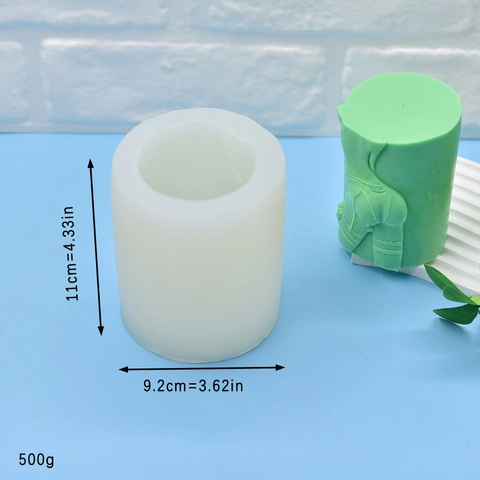 Cylindrical Silicone Mold For Candle Making Female Body Relief DIY Craft Soap Cake Baking Mousse Mold