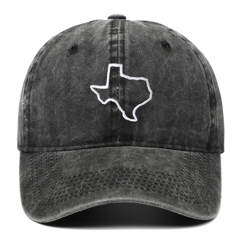 Cappello Da Baseball Ricamo Mappa Del Texas Cotone Lavato Retro Regolabile Vintage Dad Hat Outdoor Casual Parasole