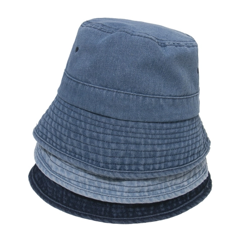 Retro Washed Denim Anglerhut Lässiger Vintage Jeans Fischerhut Faltbarer Sonnenschutz Für Herren Damen