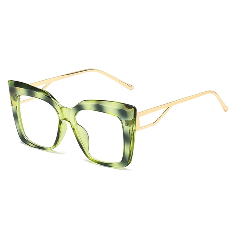 Fashion Cat Eye Anti Blue Light Glasses Square Frame Optical Eyewear For Women UV400 Protection PC Metal Lightweight