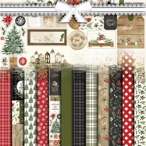 Blocco Di Carta Scrapbook Natale Vintage Carta Sfondo Decorativo Per Creazione Di Carte Diari Motivi Scozzesi