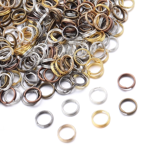 Legierung Spaltringe Verbinder Schmuckzubehör DIY Fundstücke Metallkreisringe Mehrfarbig Für Halskette Armband Handwerk
